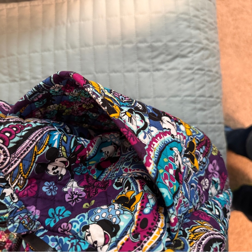 Vera Bradley Disney Quilted Paisley Duffel Bag in Blue & Purple - Picture 5 of 5